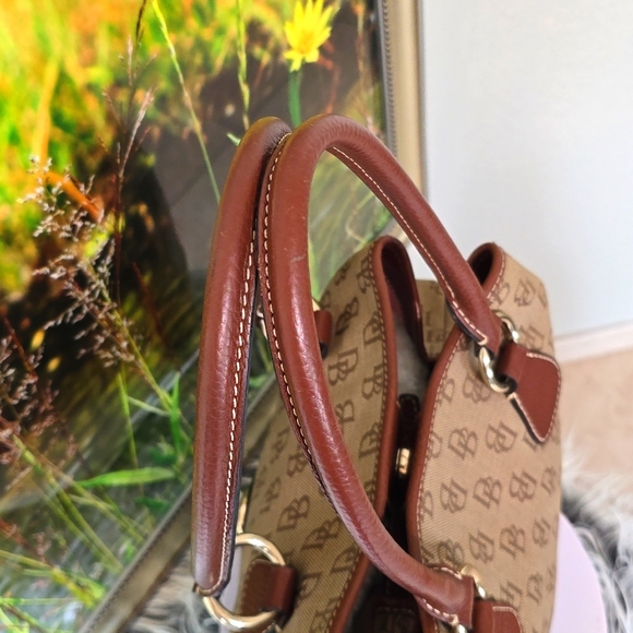 Dooney & Bourke Tan and Brown Shoulder Bag - Picture 6 of 13